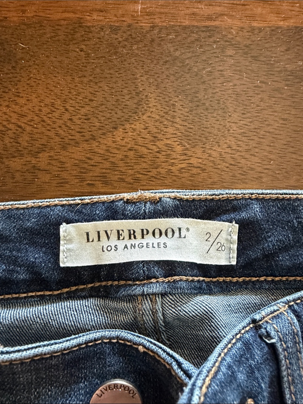 Liverpool Skinny Jeans in Dark Blue Denim